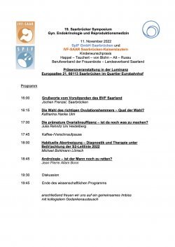 PROGRAMM 19. Saarbrücker Symposium